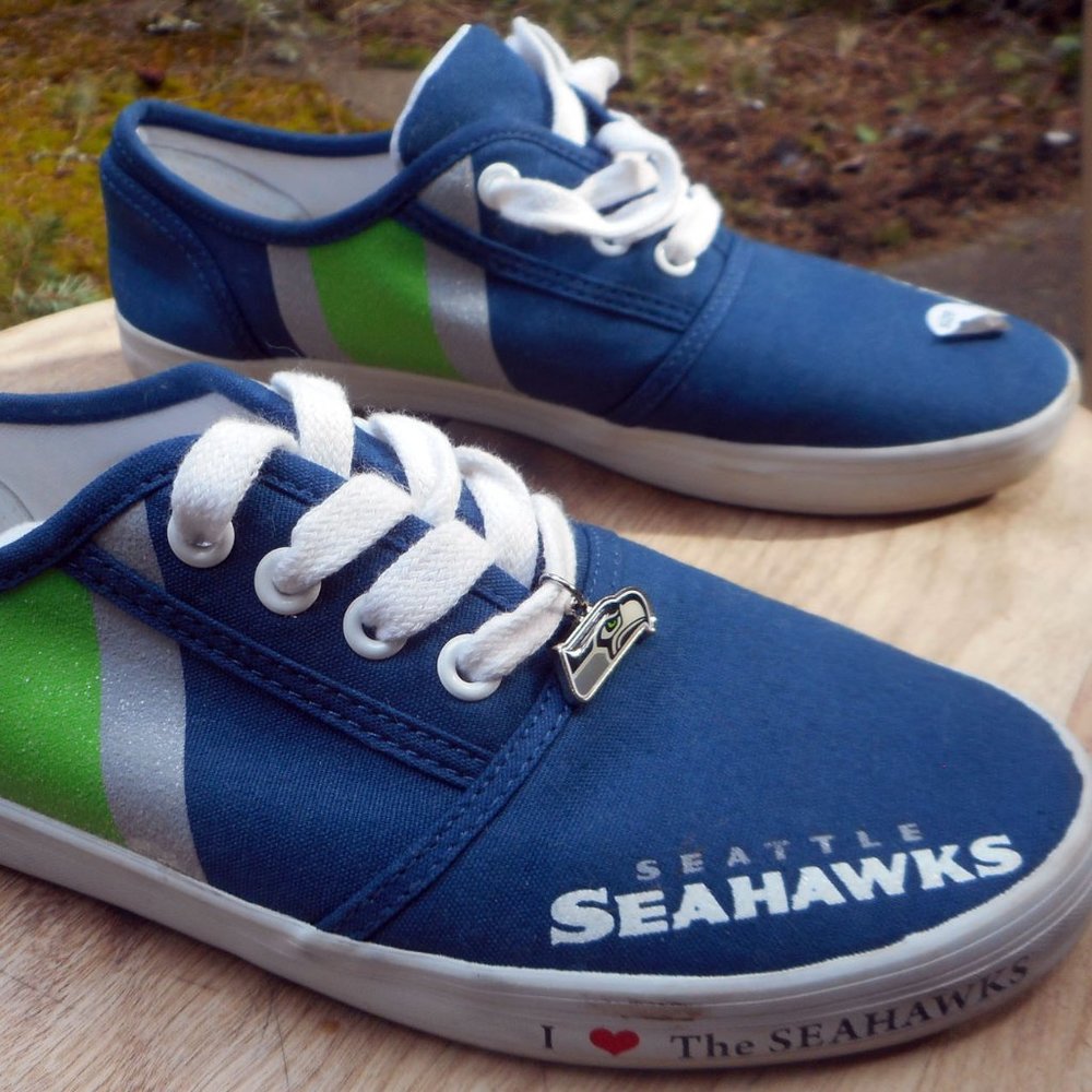 Seattle Seahawks Tennis Shoes Women's Lace Up Size 8